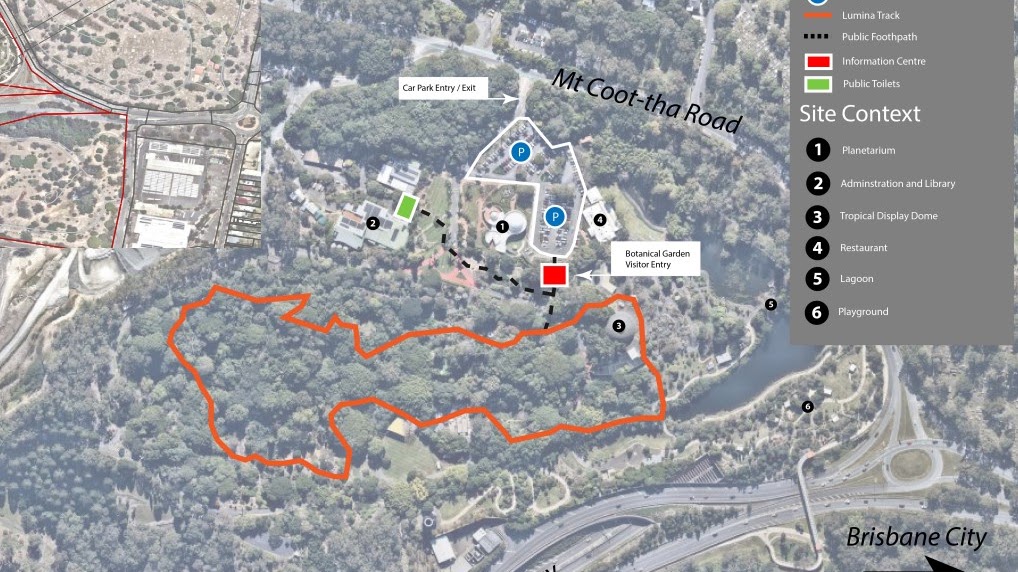 Map of Mt Coot-tha